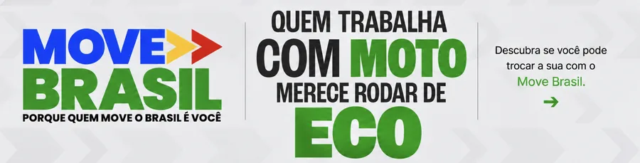 Move Brasil: quem trabalha com moto merece rodar de ECO. Descubra se você pode trocar a sua com o Move Brasil.
